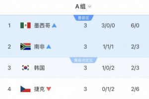厄瓜多尔vs德国-11-A组最终积分榜：墨西哥头名南非第二出线，韩国待定，捷克淘汰